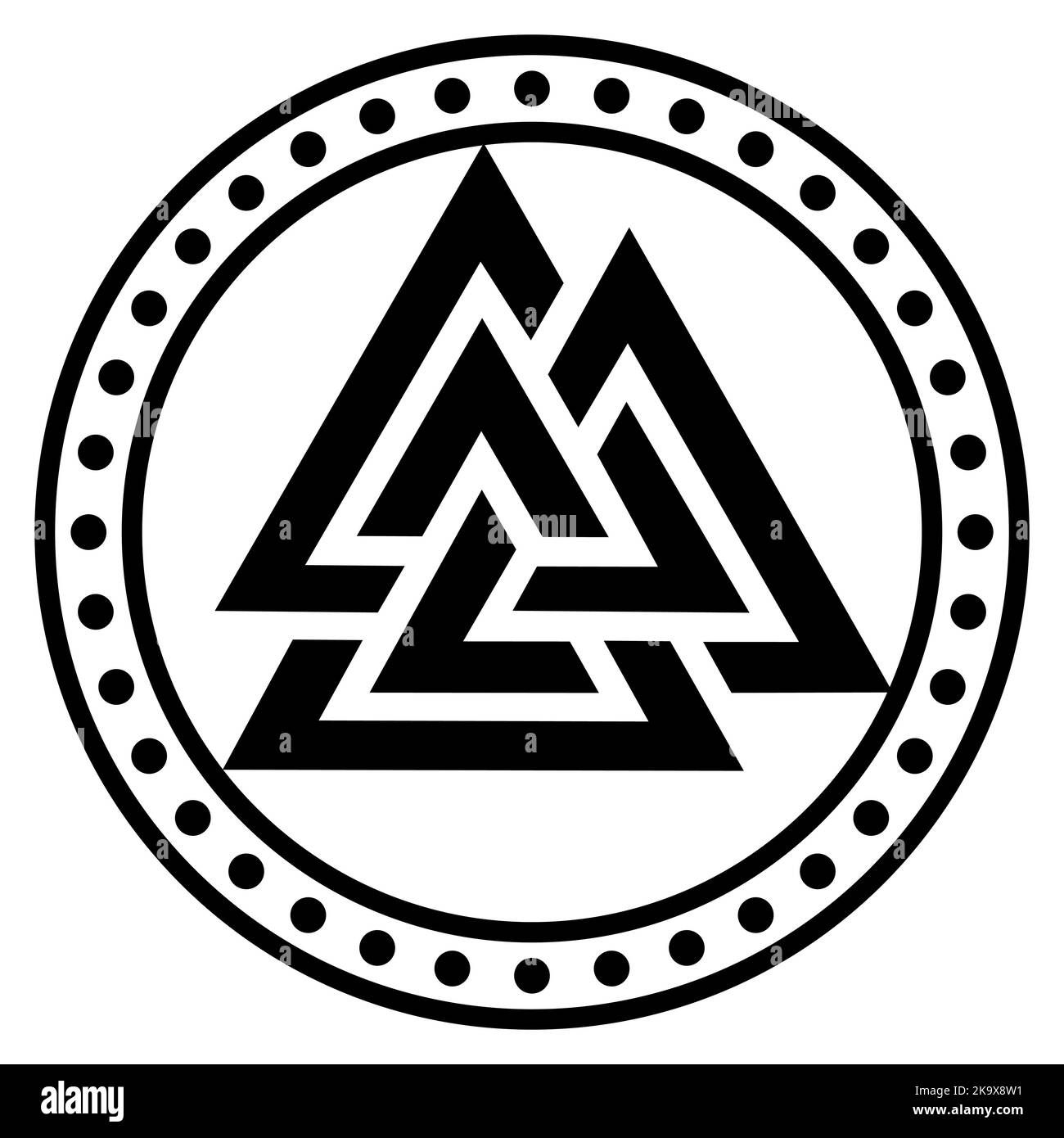 Valknut ancient pagan Nordic Germanic symbol Stock Vector