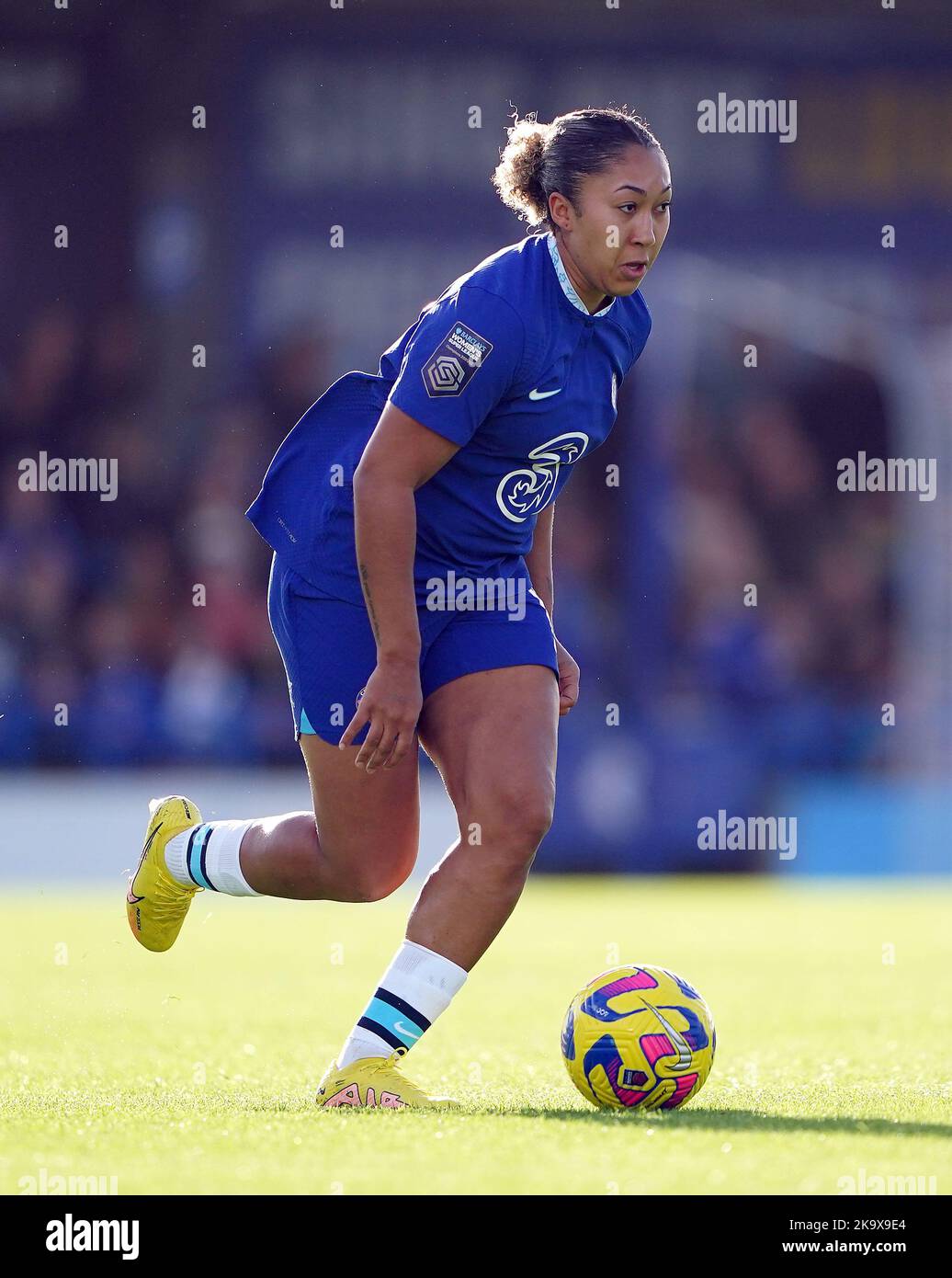 Chelsea’s Lauren James during the Barclays Women's Super League match at Kingsmeadow, London. Picture date: Sunday October 30, 2022. Stock Photo