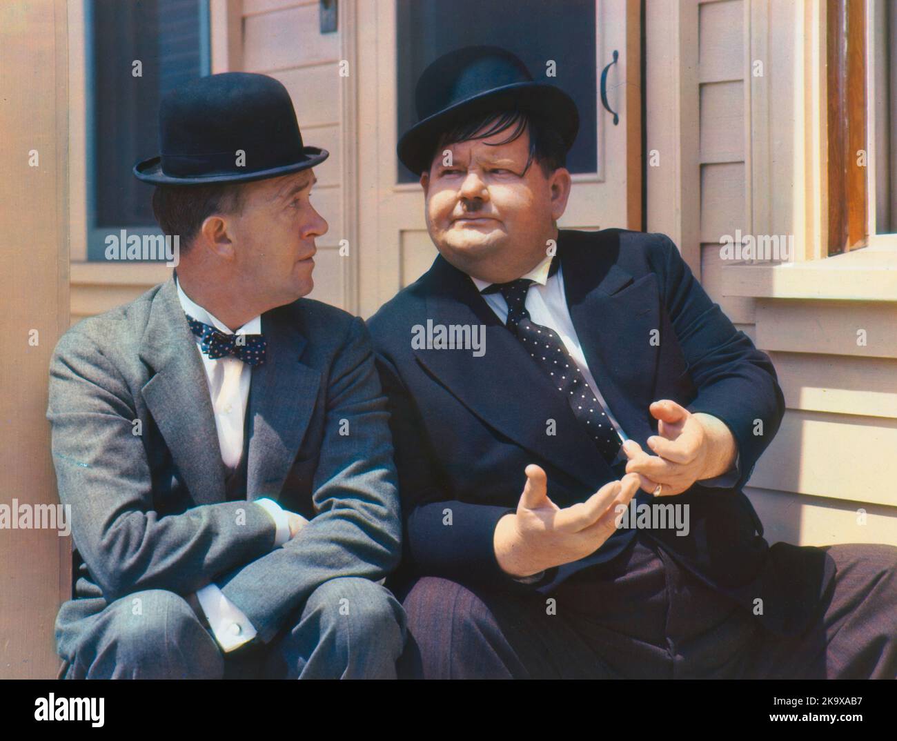 Harry Warnecke photograph of Stan Laurel and Oliver Hardy - 1938 Stock Photo
