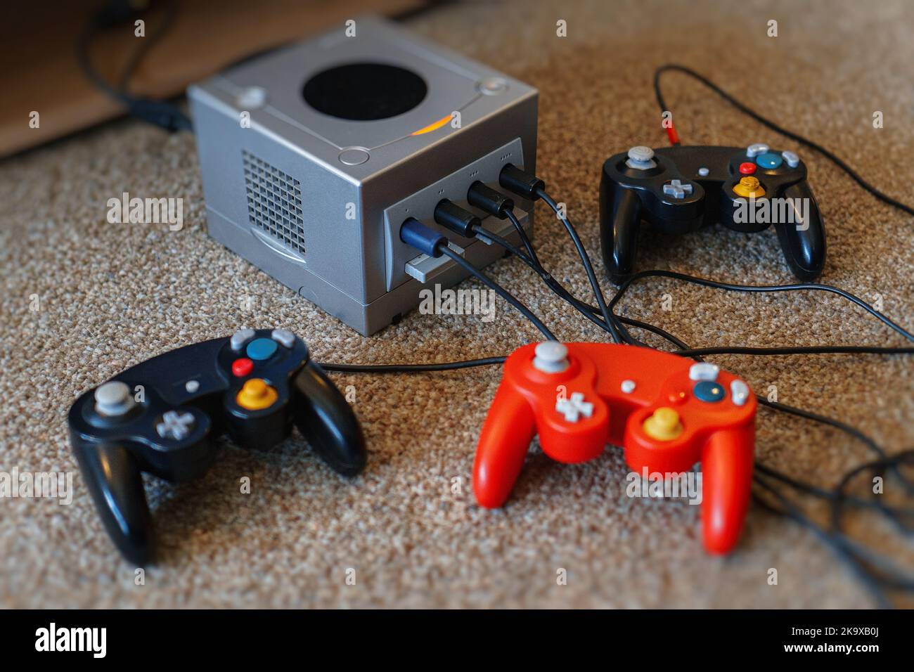 Old game console with joysticks Stock Photo Alamy Old game console with joysticks Stock Photo Alamy
