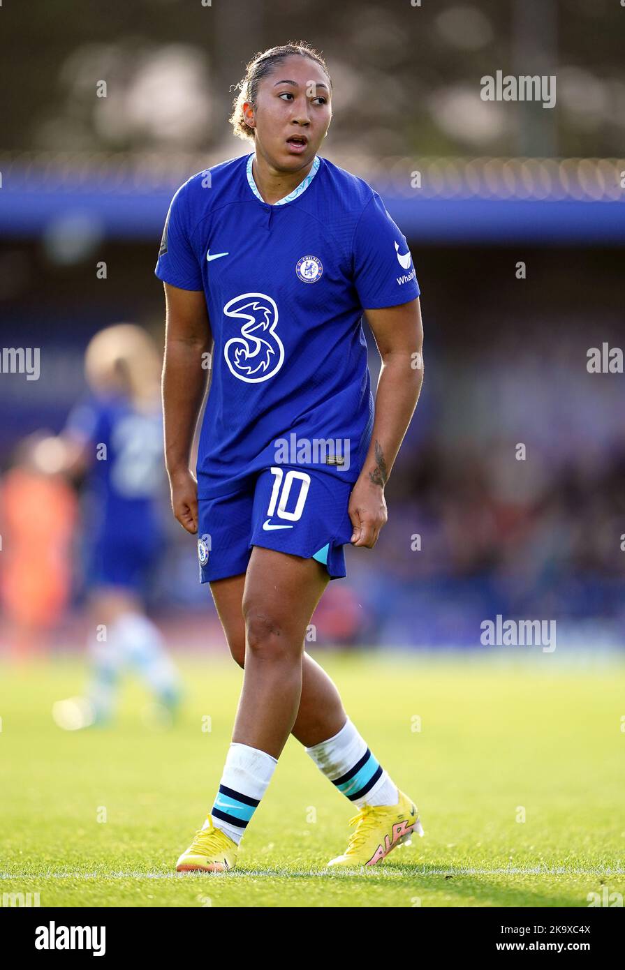 Chelsea’s Lauren James during the Barclays Women's Super League match at Kingsmeadow, London. Picture date: Sunday October 30, 2022. Stock Photo