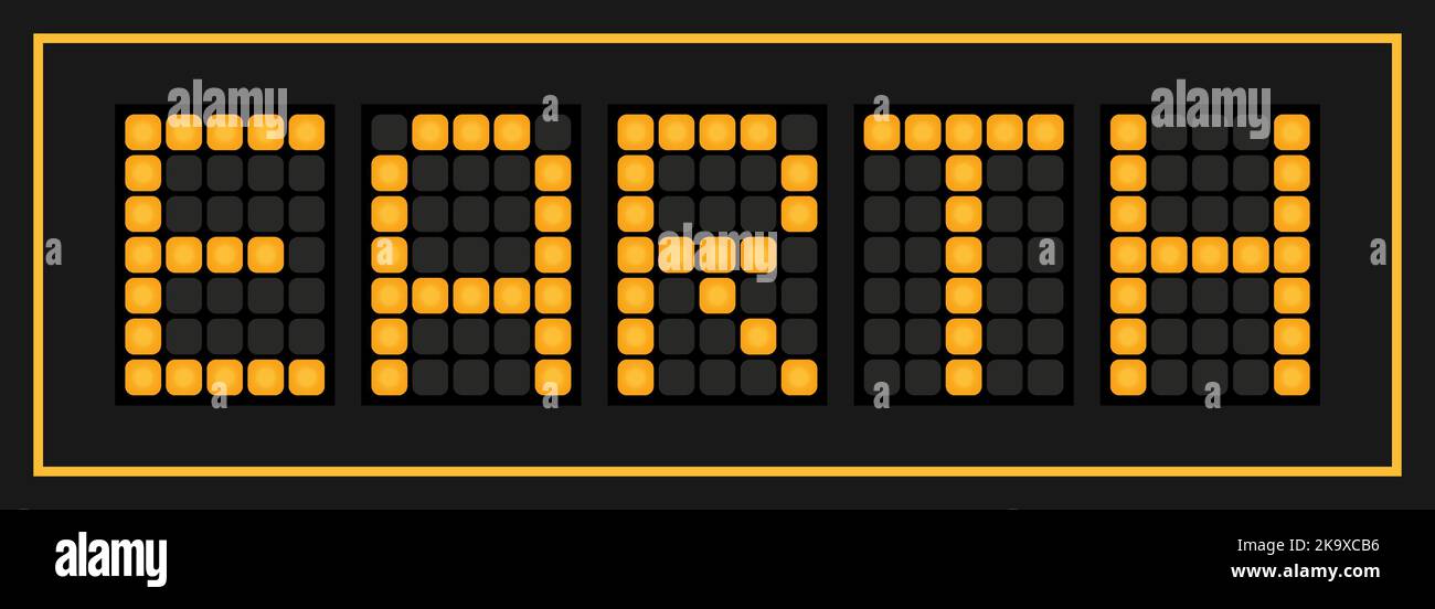 Orange color led banner in word earth on black background Stock Vector ...