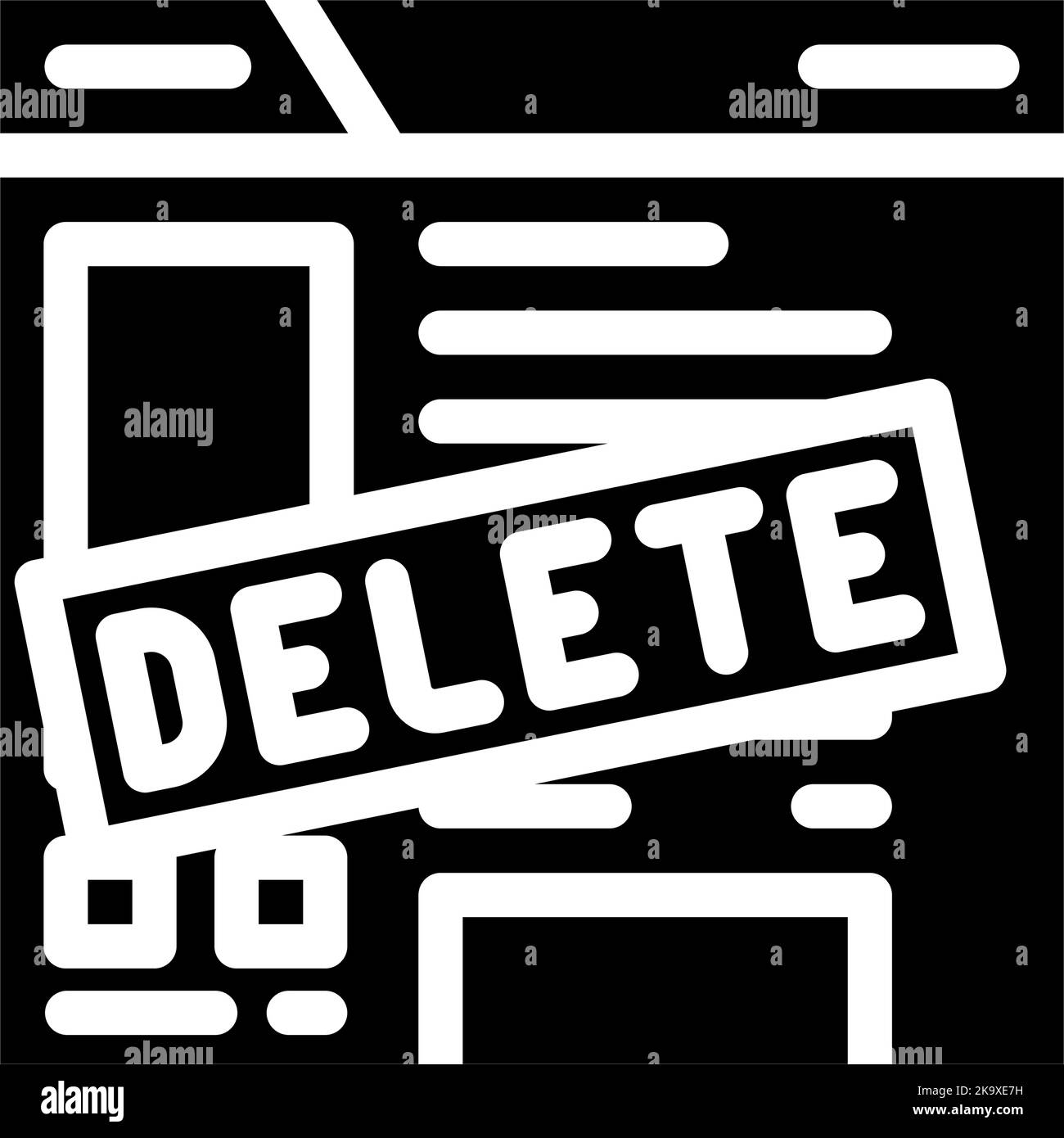 delete account glyph icon vector illustration Stock Vector Image & Art
