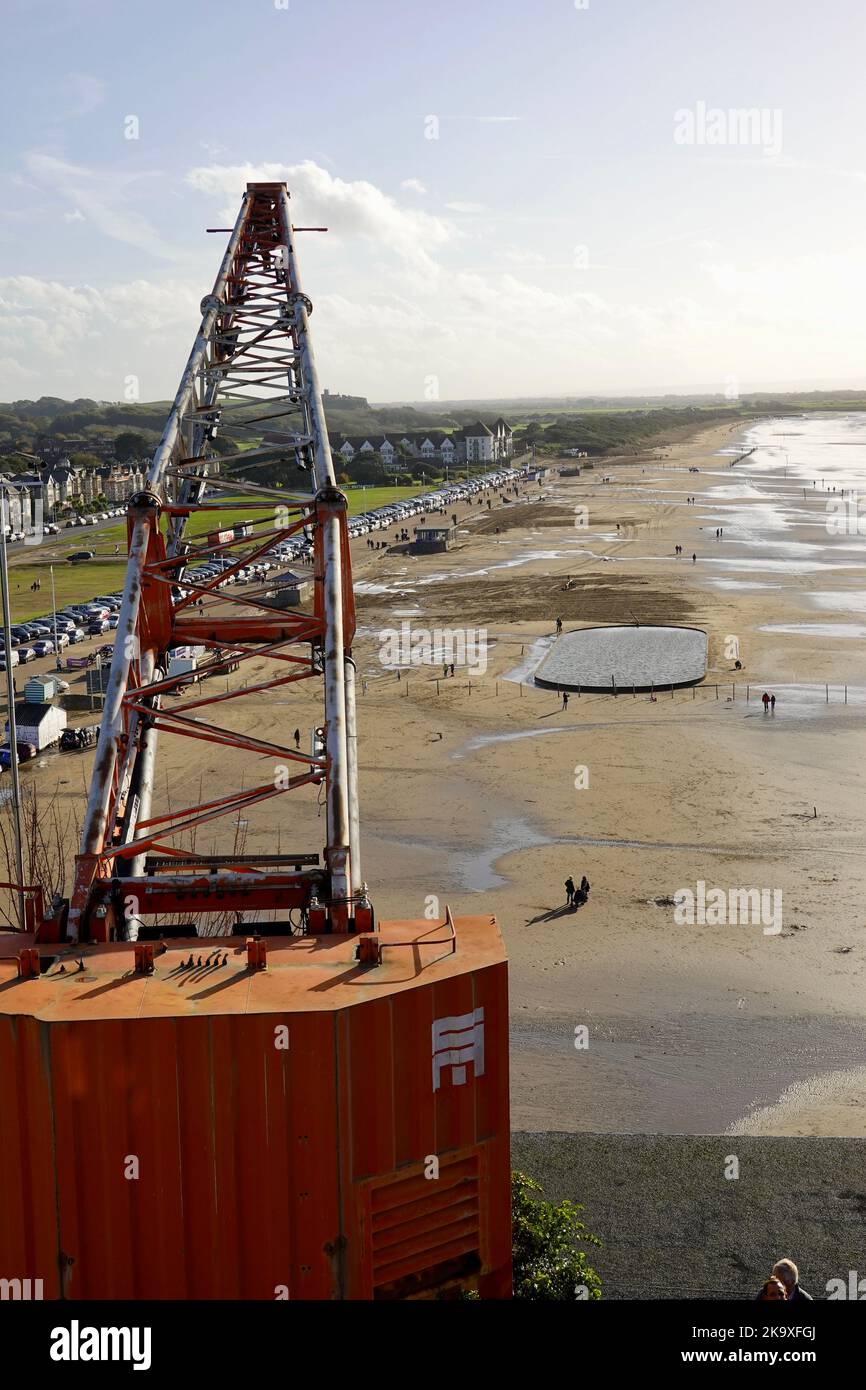 Western-Super-Mare, UK. 30th Oct, 2022. Closed this morning due to the wind, this afternoon brings bright sunshine to the “See Monster” and some fantastic views of Western-Super-Mare. Credit: Julian Kemp/Alamy Live News Stock Photo