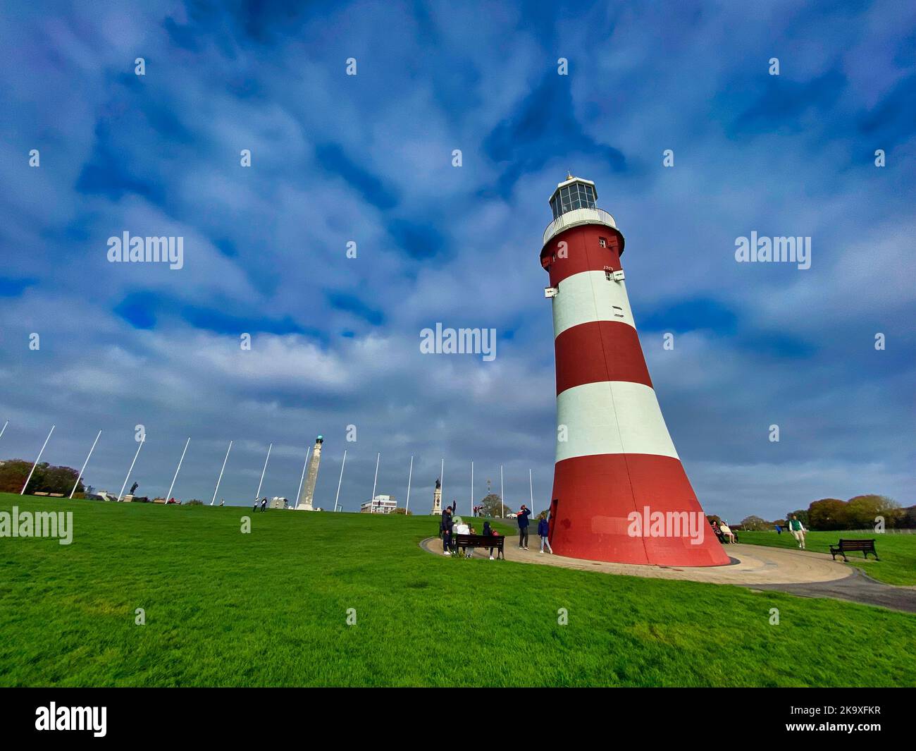 Smeaton's Tower at Plymouth Hoe Stock Photo - Alamy