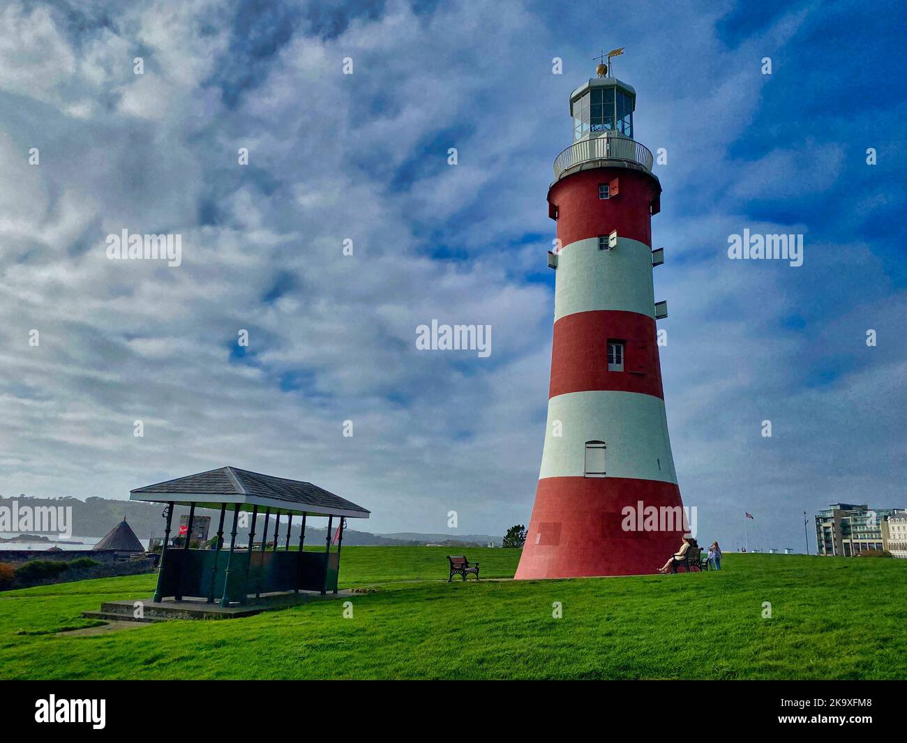 Smeaton's Tower at Plymouth Hoe Stock Photo - Alamy