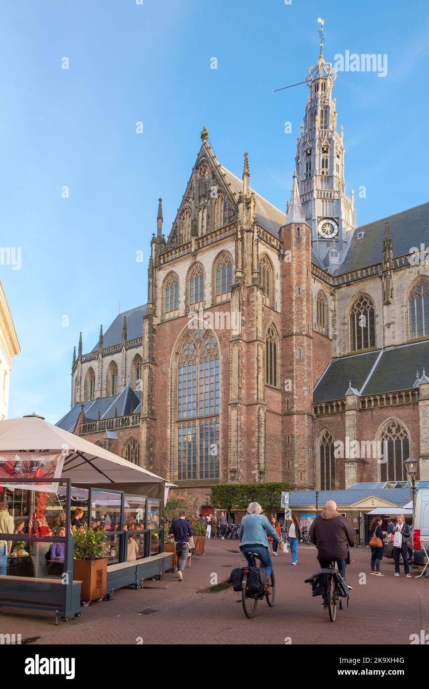 Haarlem, Netherlands - October 22nd 2022: Grote Kerk or Saint Bavokerk, Haarlem, Netherlands Stock Photo