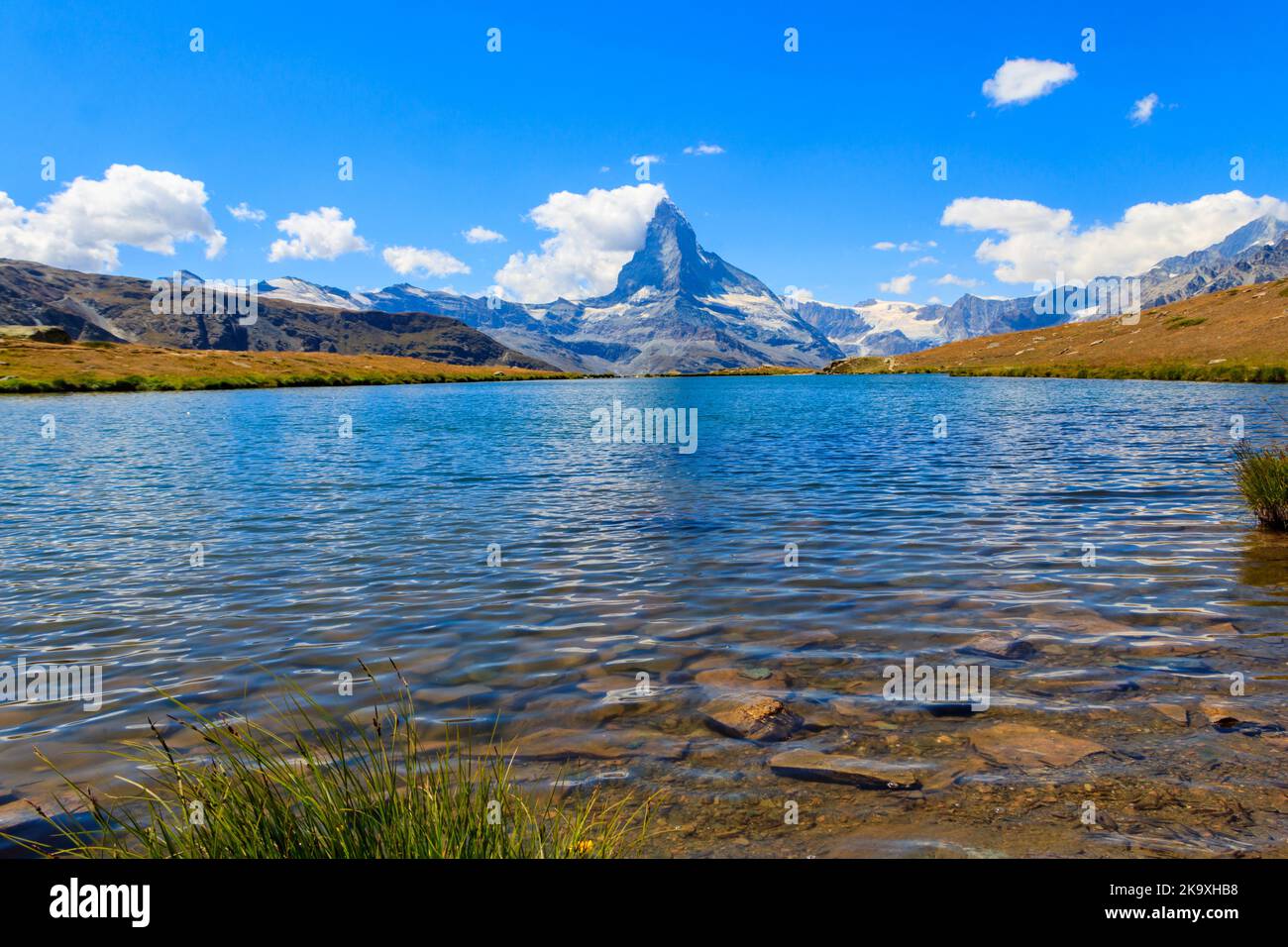 View Of Stelli Lake Stellisee And Matterhorn Mountain At Summer In 