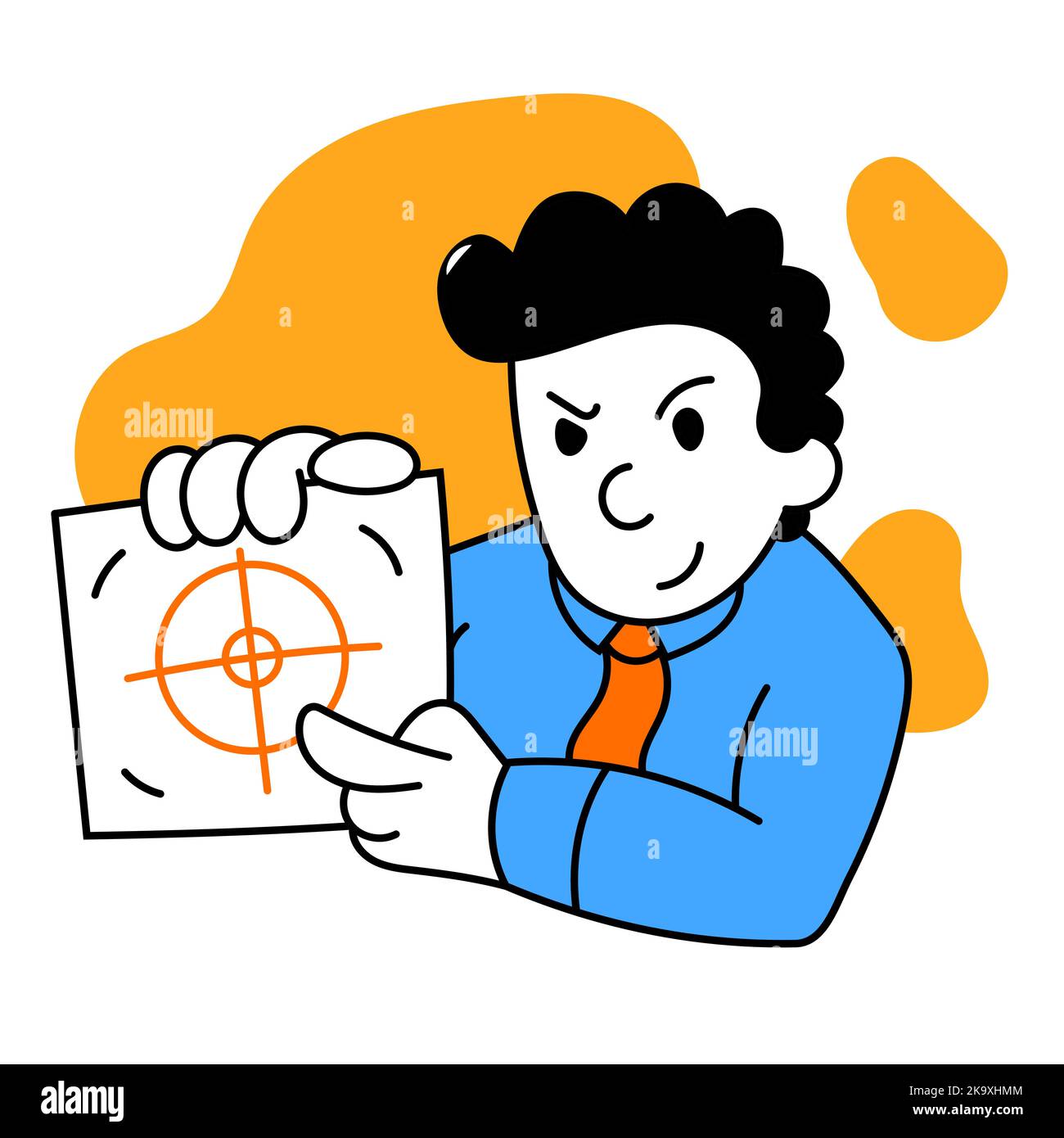 Business goal, achievements concept. Motivated young manager