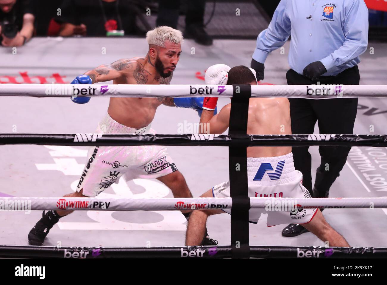 GLENDALE, AZ OCTOBER 29 Alexandro Santiago and Antonio Nieves meet