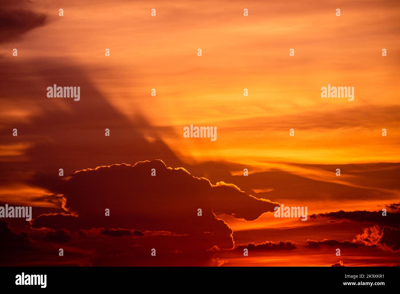 sunrise or sunset sky with gentle colorful clouds Orange And Yellow ...