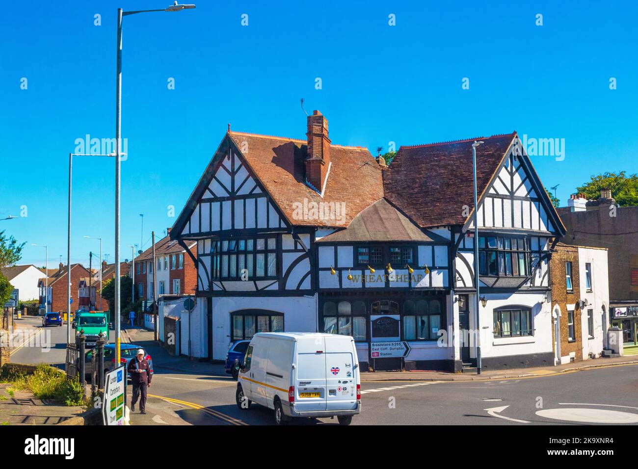 Outskirts of Ramsgate town seen from Canterbury Road,Kent,England Stock
