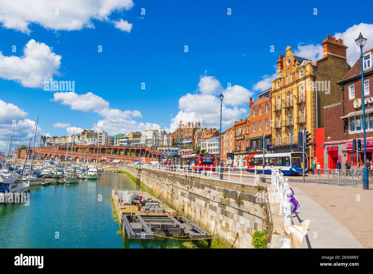 Seafront Promenade Ramsgate Ramsgate waterfront with Main Sands ,Royal Marina ,East Pier of ...
