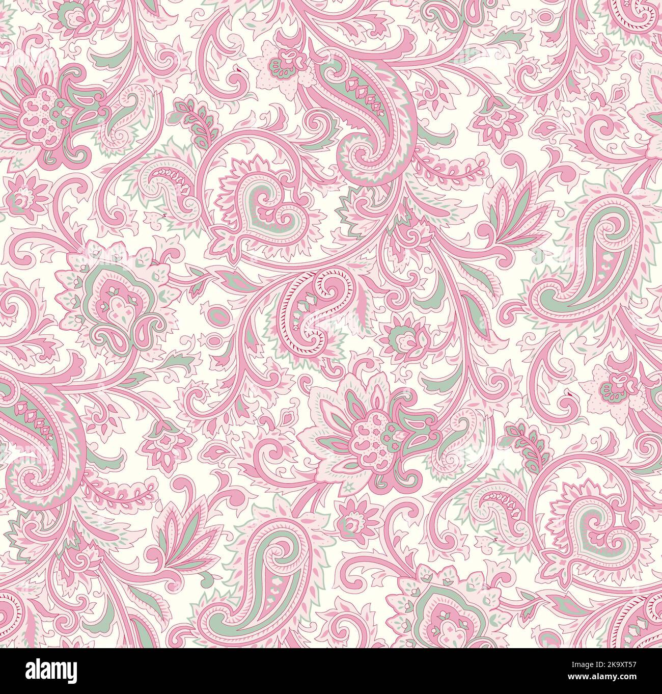 A hand draw paisley pattern vector , texture ,paisley background, pattern. for brand style textiles or decoration sheet, paisley in white background. Stock Photo