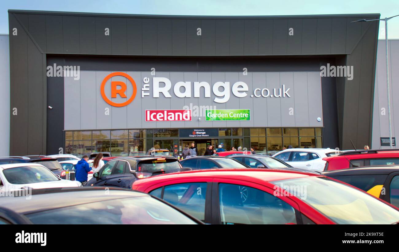 Glasgow, Scotland, UK 30th October, 2022. New huge The Range store