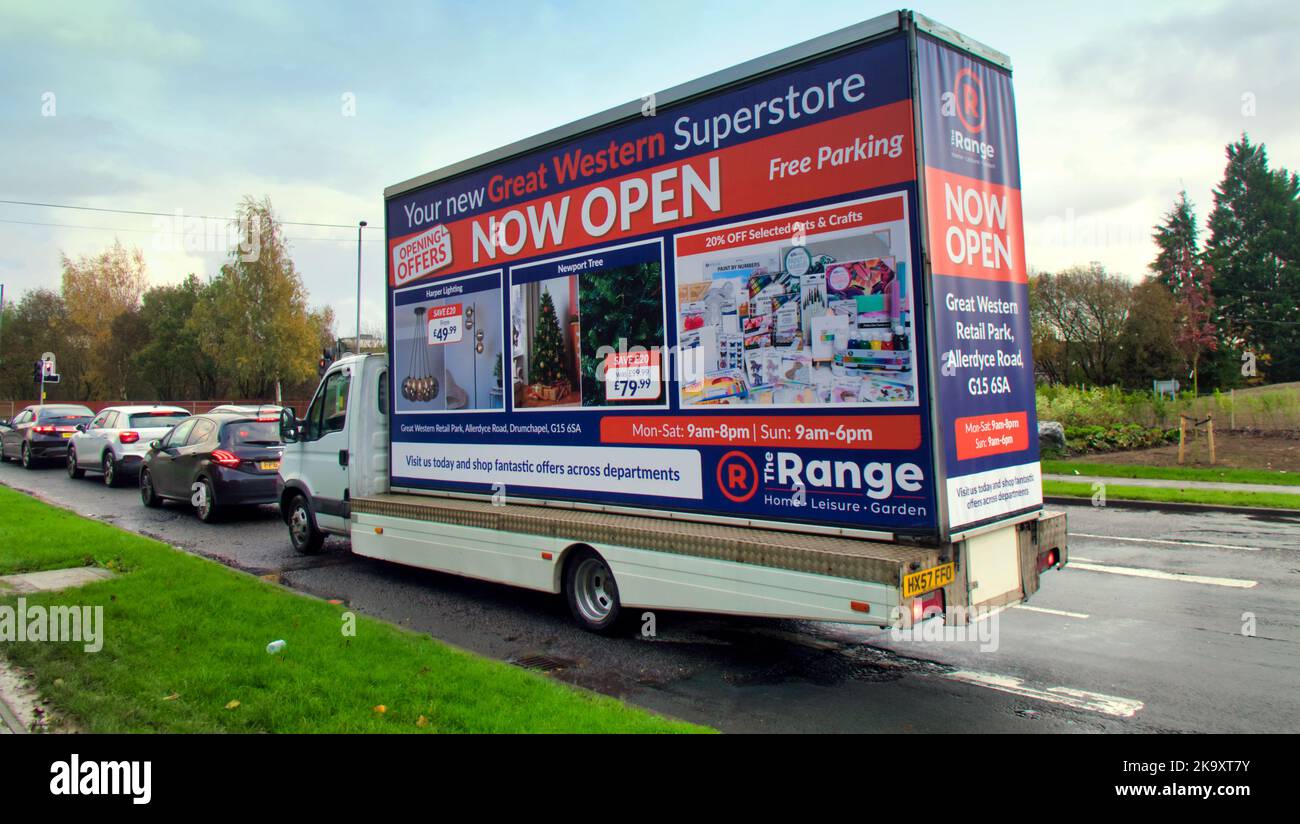 Glasgow, Scotland, UK 30th October, 2022. New huge The Range store