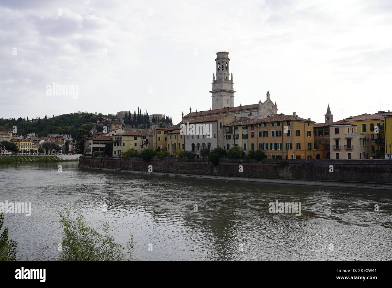 Verona by River Adige Stock Photo - Alamy