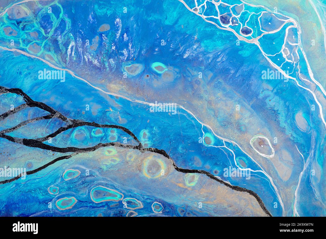 Abstract oceanART. Style incorporates the swirls of marble or the