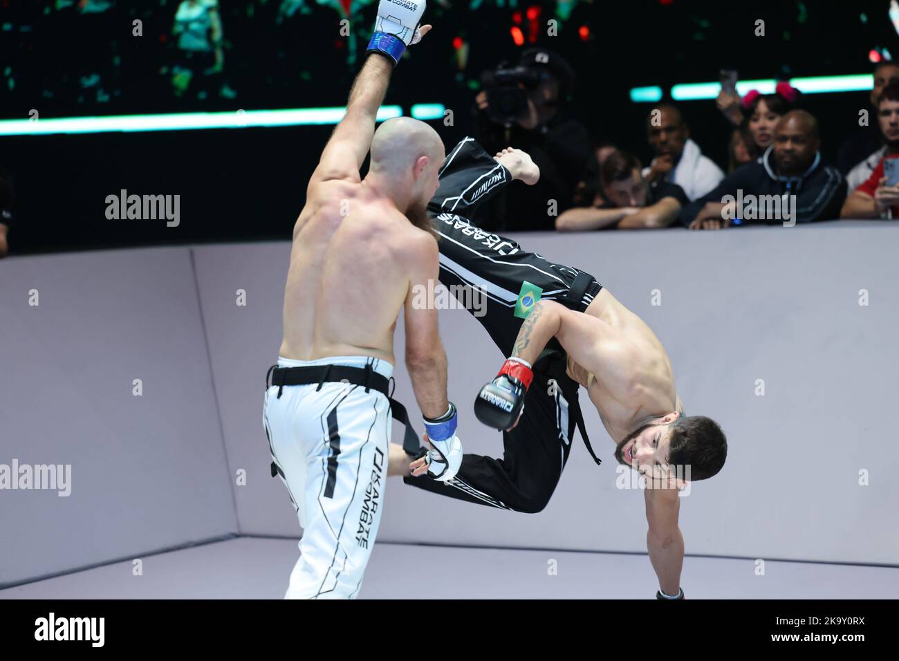 ORLANDO, FL OCTOBER 29 Bruno Souza attempts a spinning kick from the