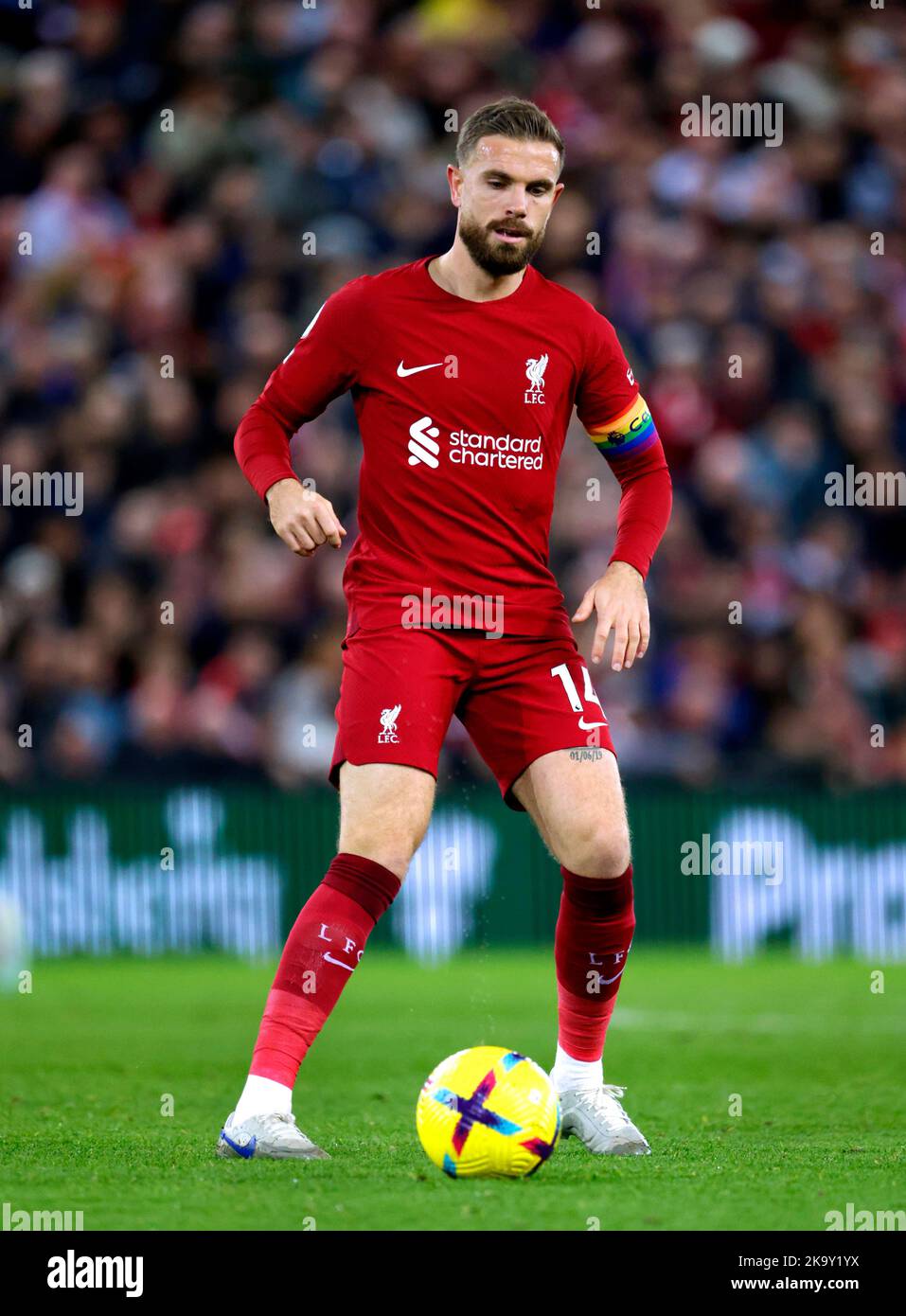 Liverpool's Jordan Henderson during the Premier League match at Anfield, Liverpool. Picture date: Saturday October 29, 2022. Stock Photo