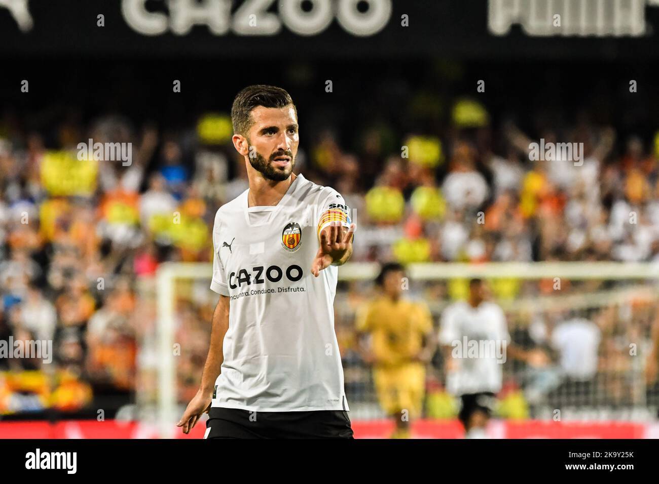 VALENCIA, SPAIN - OCTOBR  29: Jose Gaya of Valencia CF during the match between Valencia CF and FC Barcelona of La Liga Santander on October 29, 2022 at Mestalla in Valencia, Spain. (Photo by Samuel Carreño/ PX Images) Credit: Px Images/Alamy Live News Stock Photo