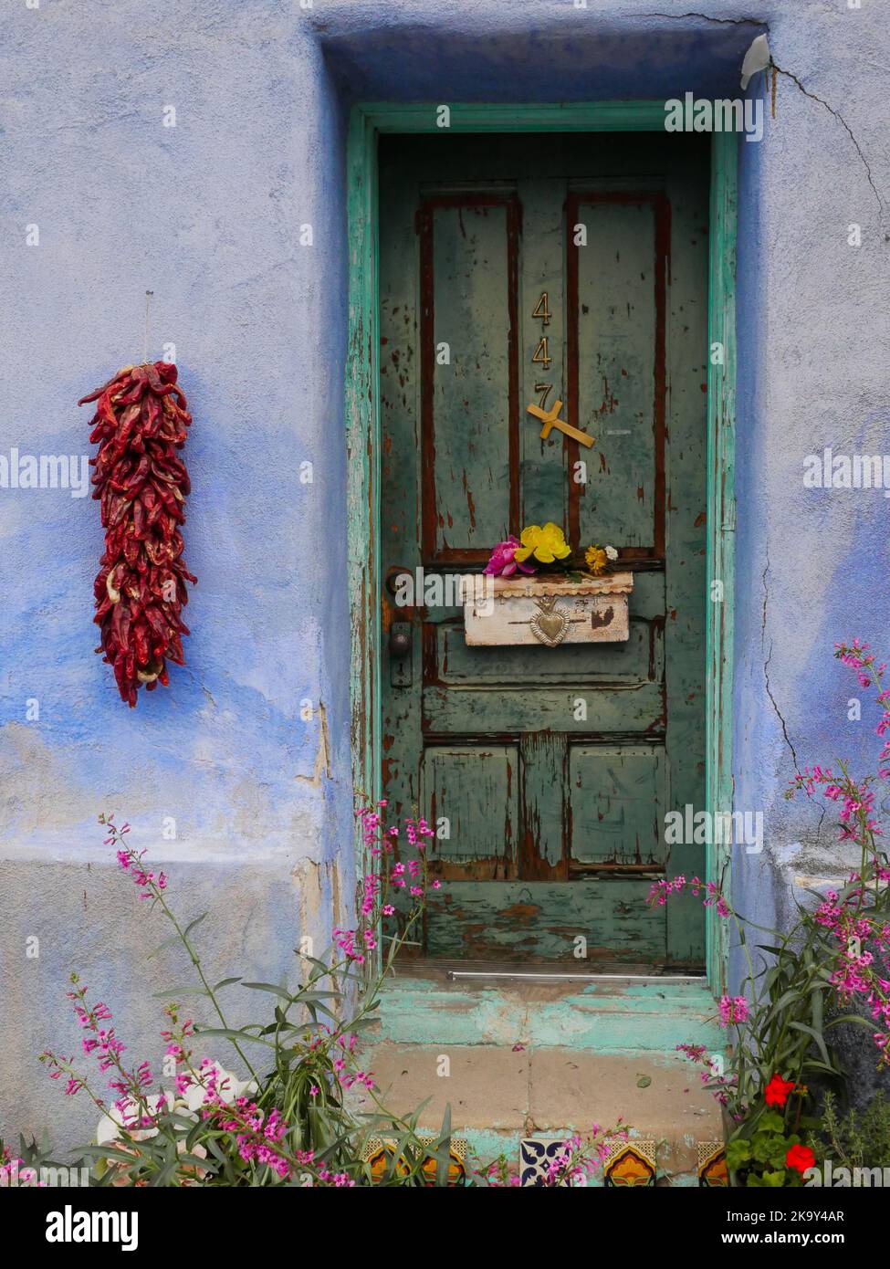 Colorful Doors and Windows in a Tucson Neighborhood Stock Photo Alamy