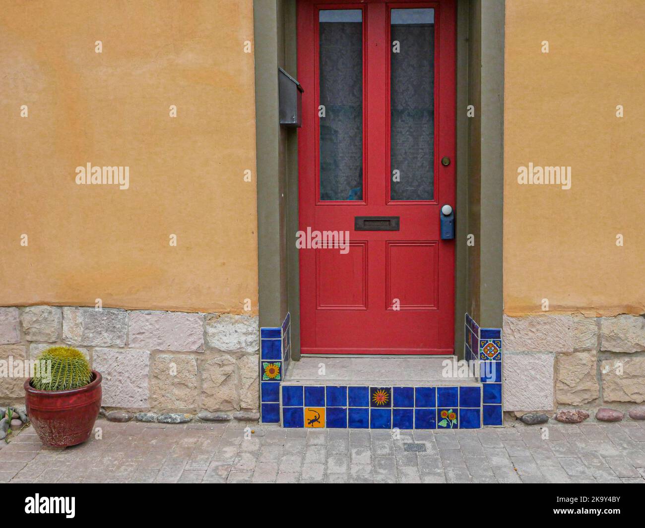Colorful Doors and Windows in a Tucson Neighborhood Stock Photo Alamy