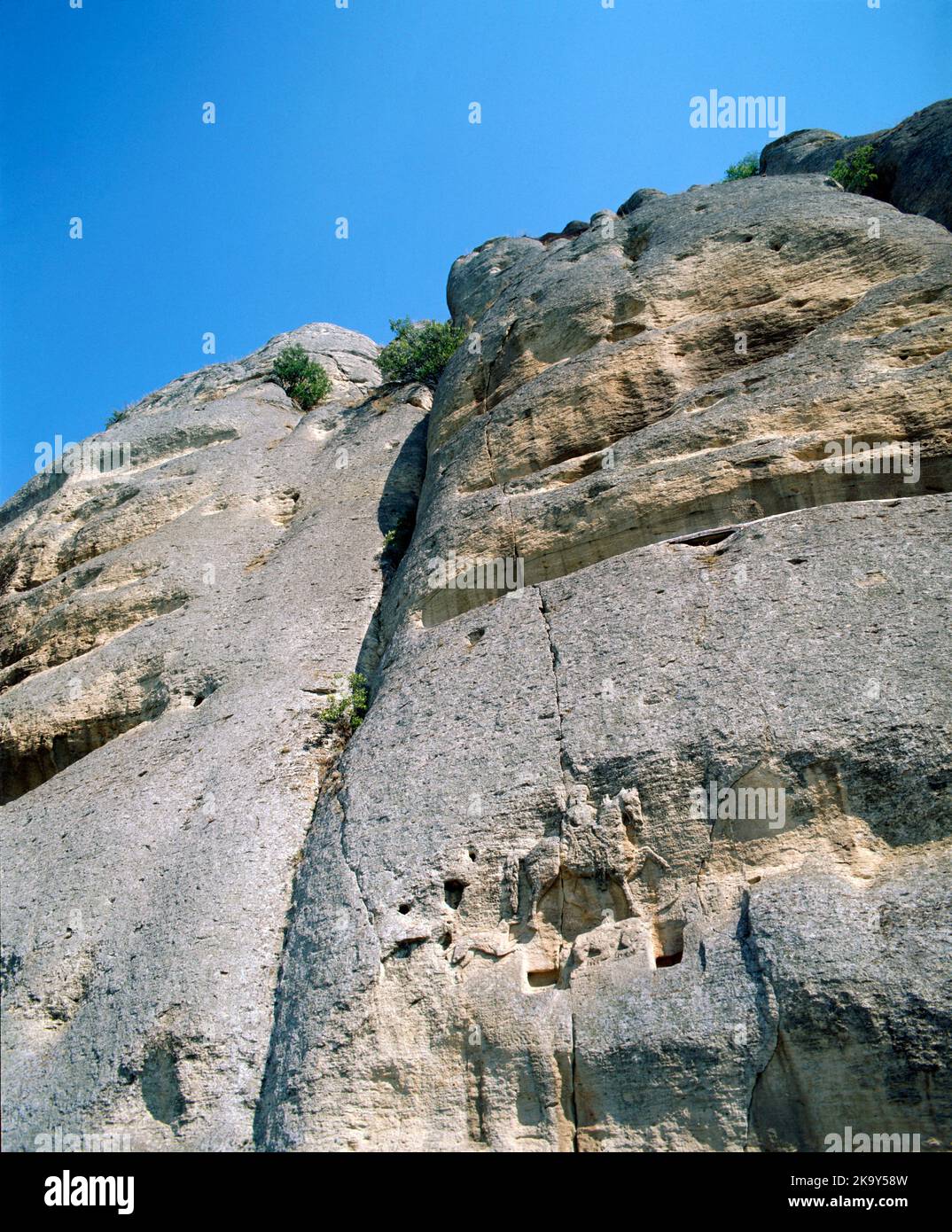 Madara Rider or Madara Horseman, a medieval bas-relief carved on a ...