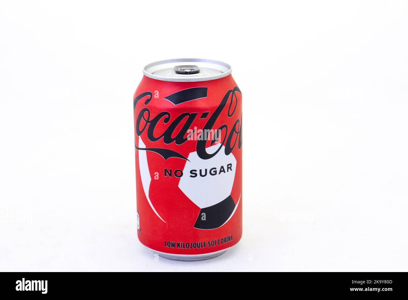 Johannesburg, South Africa a tin of no sugar CocaCola isolated Stock