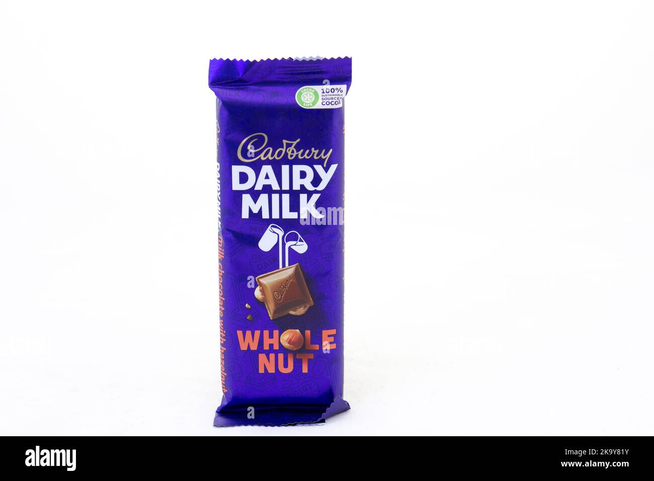 Johannesburg, South Africa - a bar of Cadbury chocolate isolated Stock