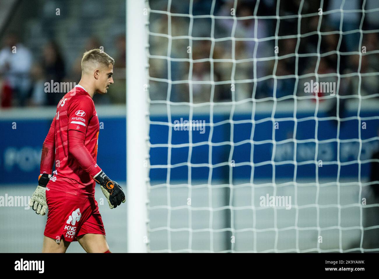 Gent's goalkeeper Paul Nardi looks dejected during a soccer match