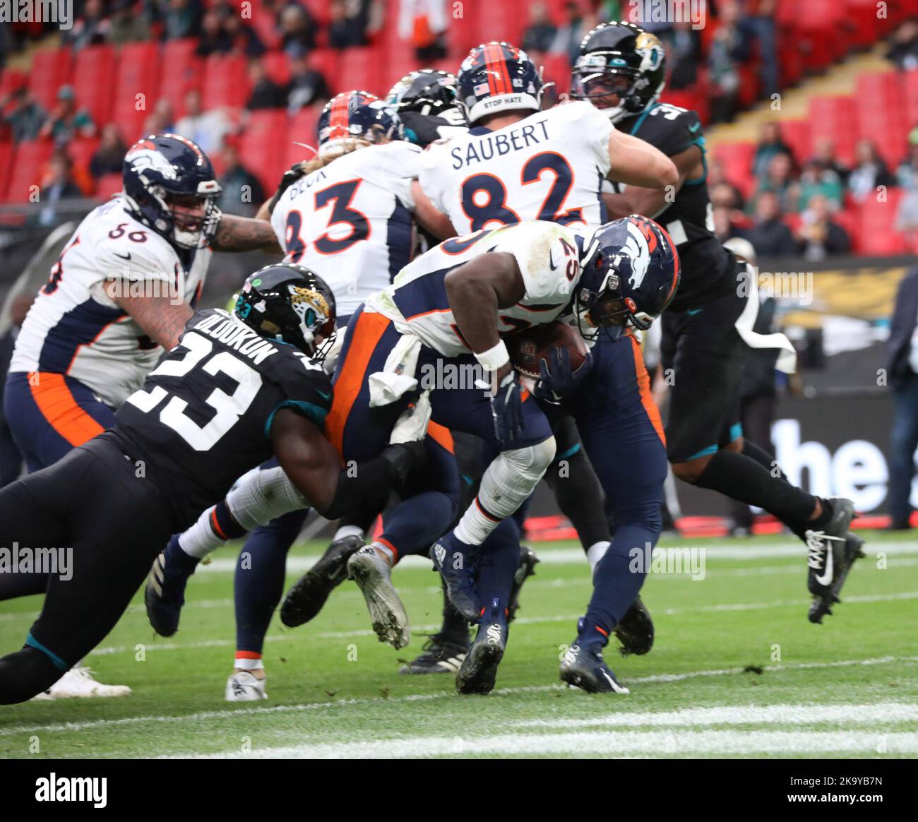 Denver Broncos running back Willis McGahee (23) runs during an NFL football  game between the Denver Broncos and the Chicago Bears in Denver, Sunday,  Dec. 11, 2011. (AP Photo/Jack Dempsey Stock Photo - Alamy