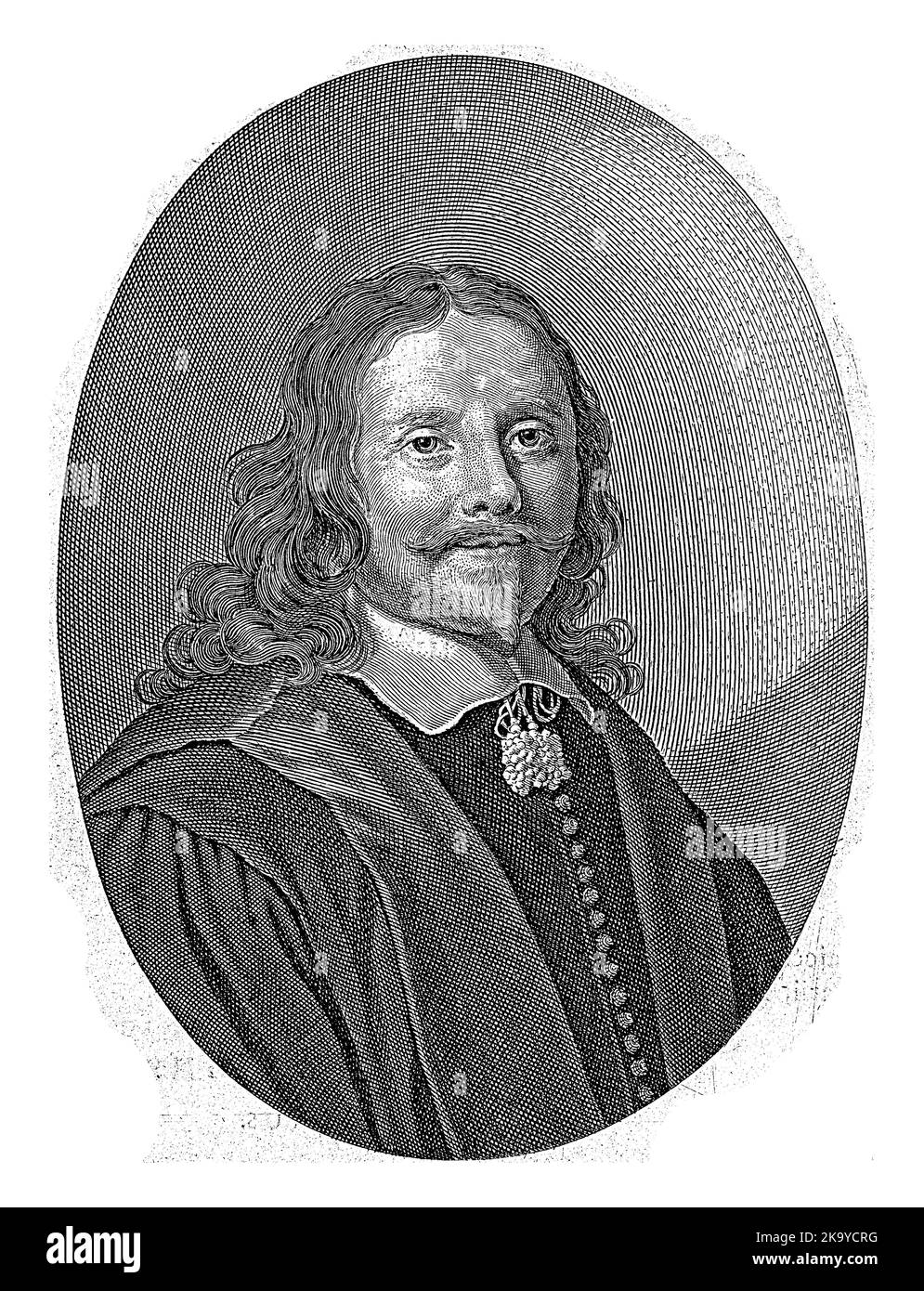Portrait of the Utrecht physician Henricus Regius. Stock Photo