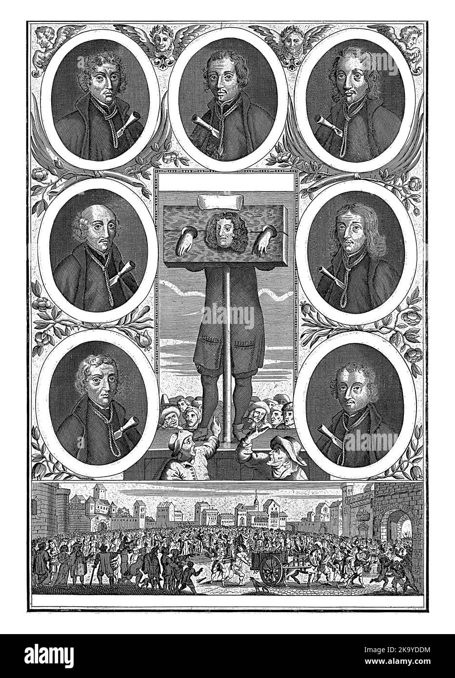 The impostor Titus Oates pilloried, May 26, 1685. Sheet depicting Oates