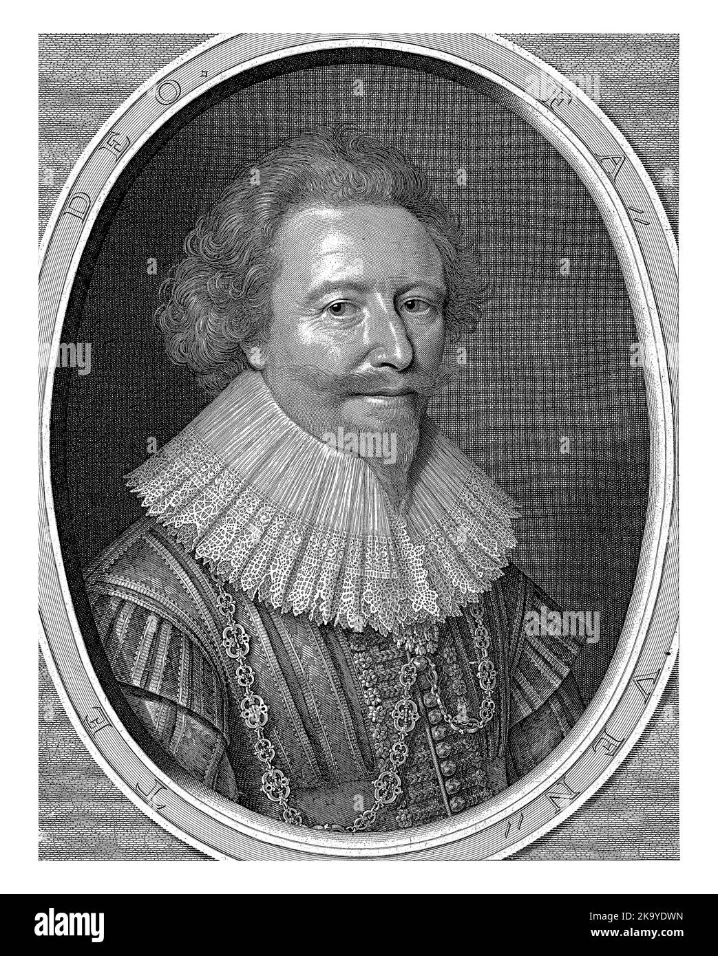 Portrait of Floris II, Count of Pallandt, Willem Jacobsz. Delff, after Michiel Jansz van Mierevelt, 1627 Portrait of Floris II, Count van Pallandt, bu Stock Photo