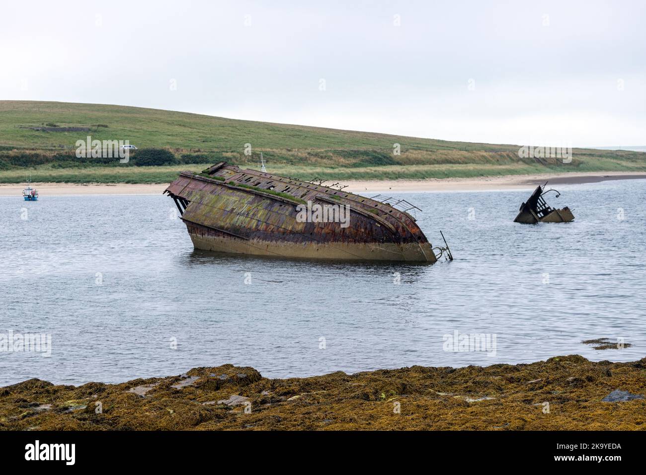 Blockship, Scapa Flow, Burray, Orkney, Scotland, UK Stock Photo