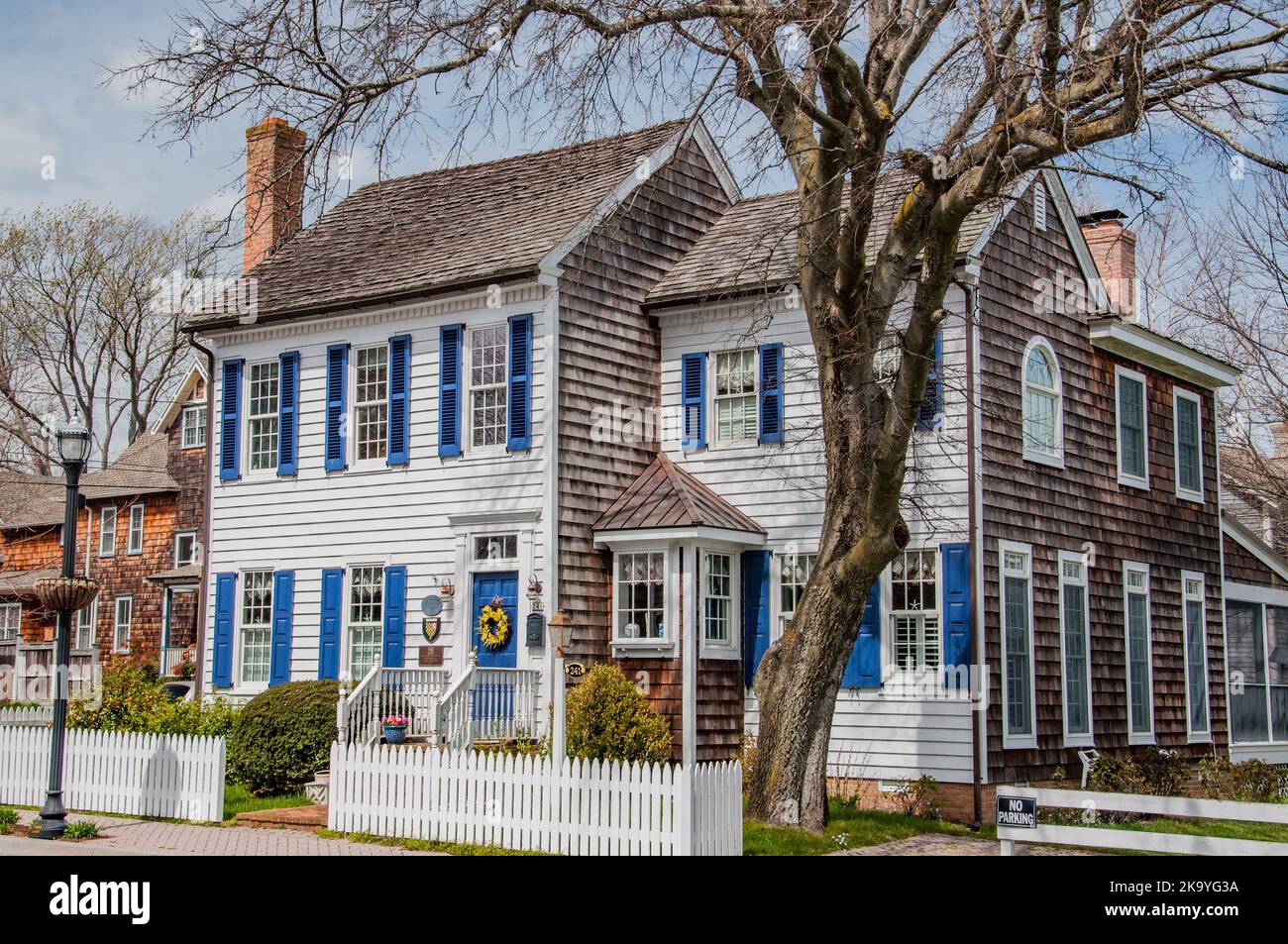 Historic Neighborhood in Lewes Delaware, USA, Lewes, Delaware Stock