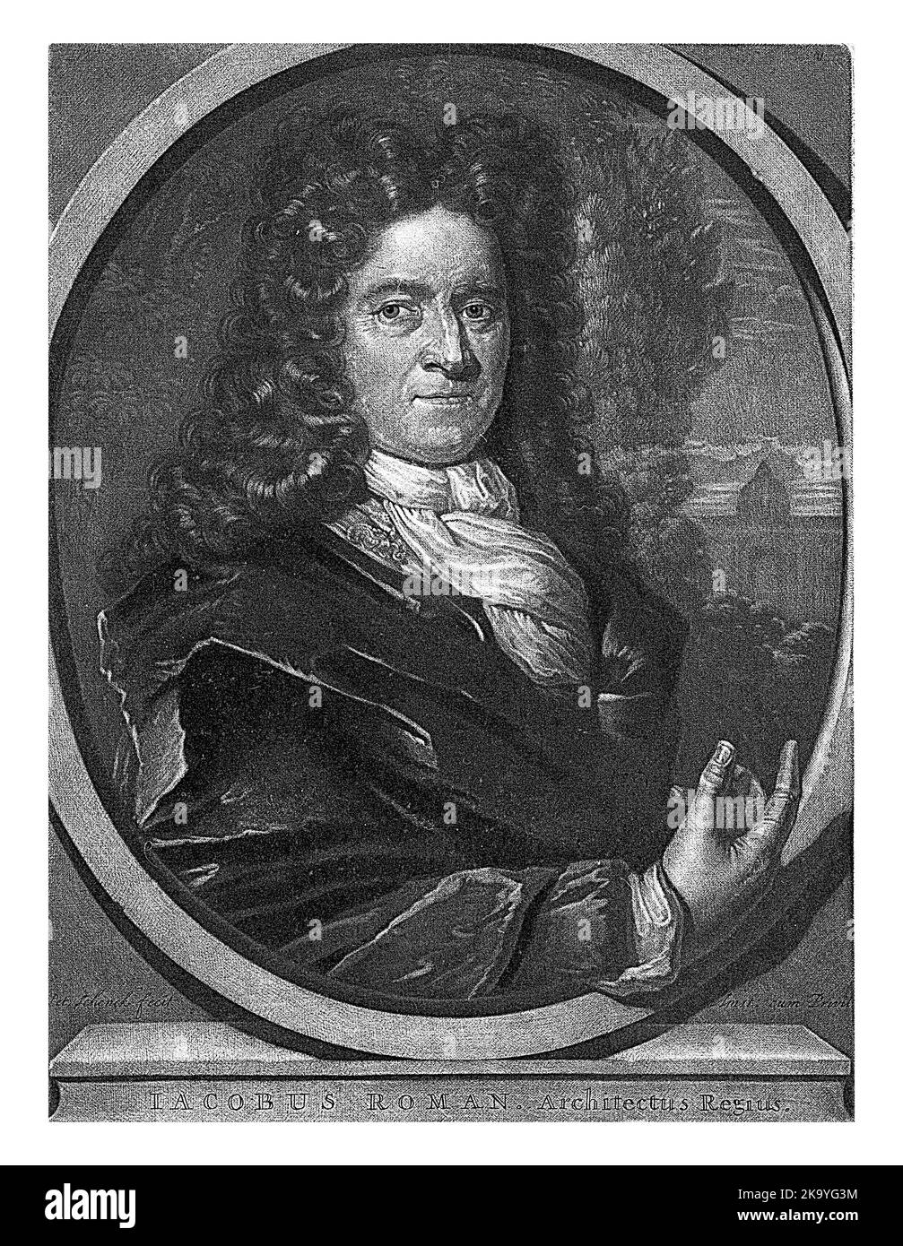 Portrait of Jacob Pietersz. Roman, Pieter Schenk (I), 1670 1713 The