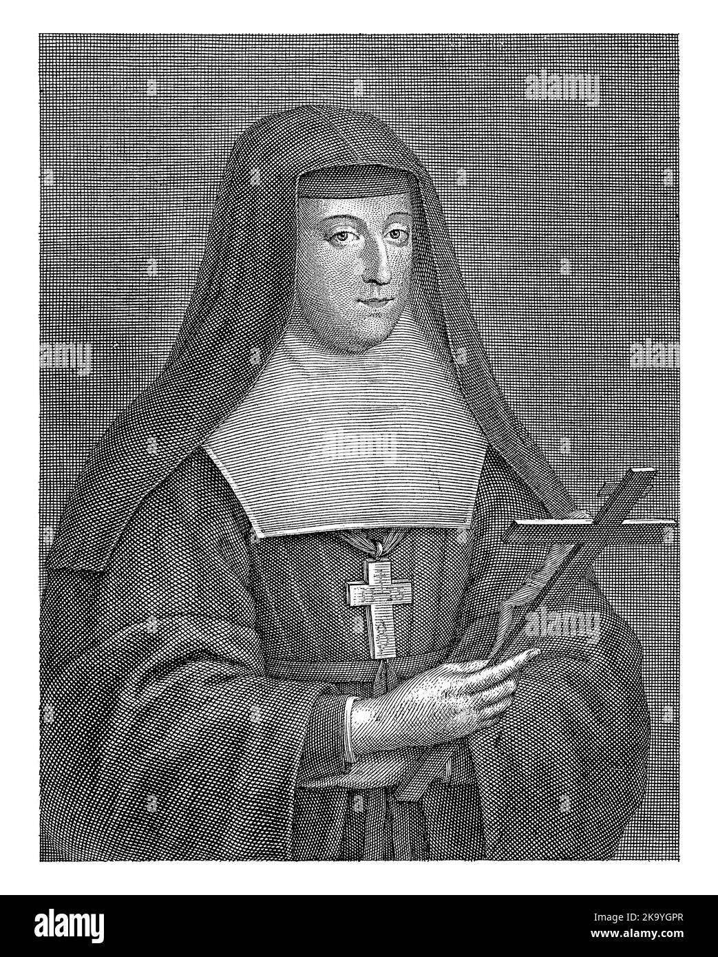 Portrait of Marie-felice Orsini, Duchess of Montmorency, as a nun. In