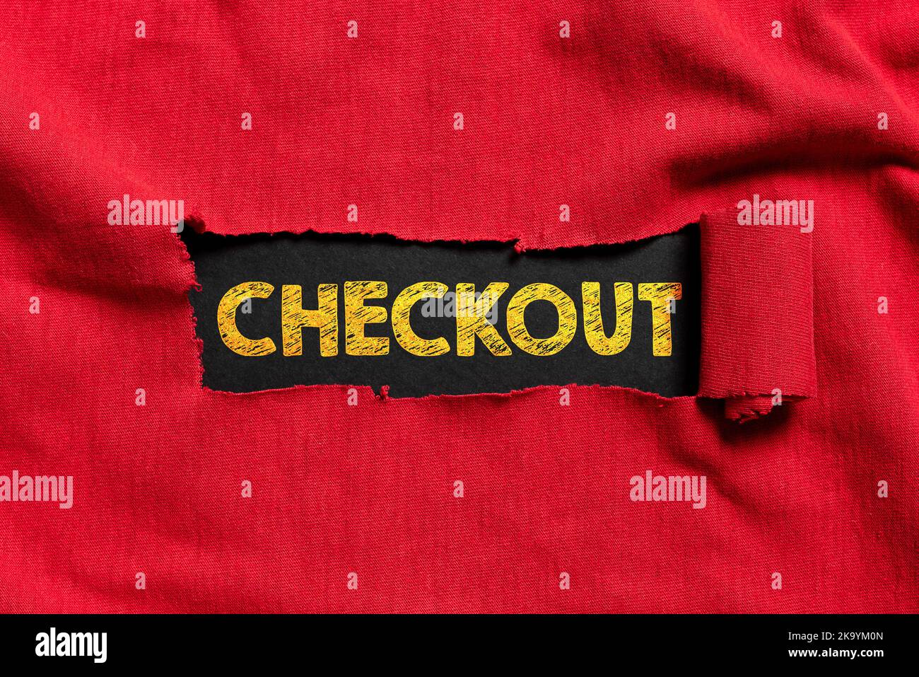Conceptual display Checkout. Business concept a point at which goods ...