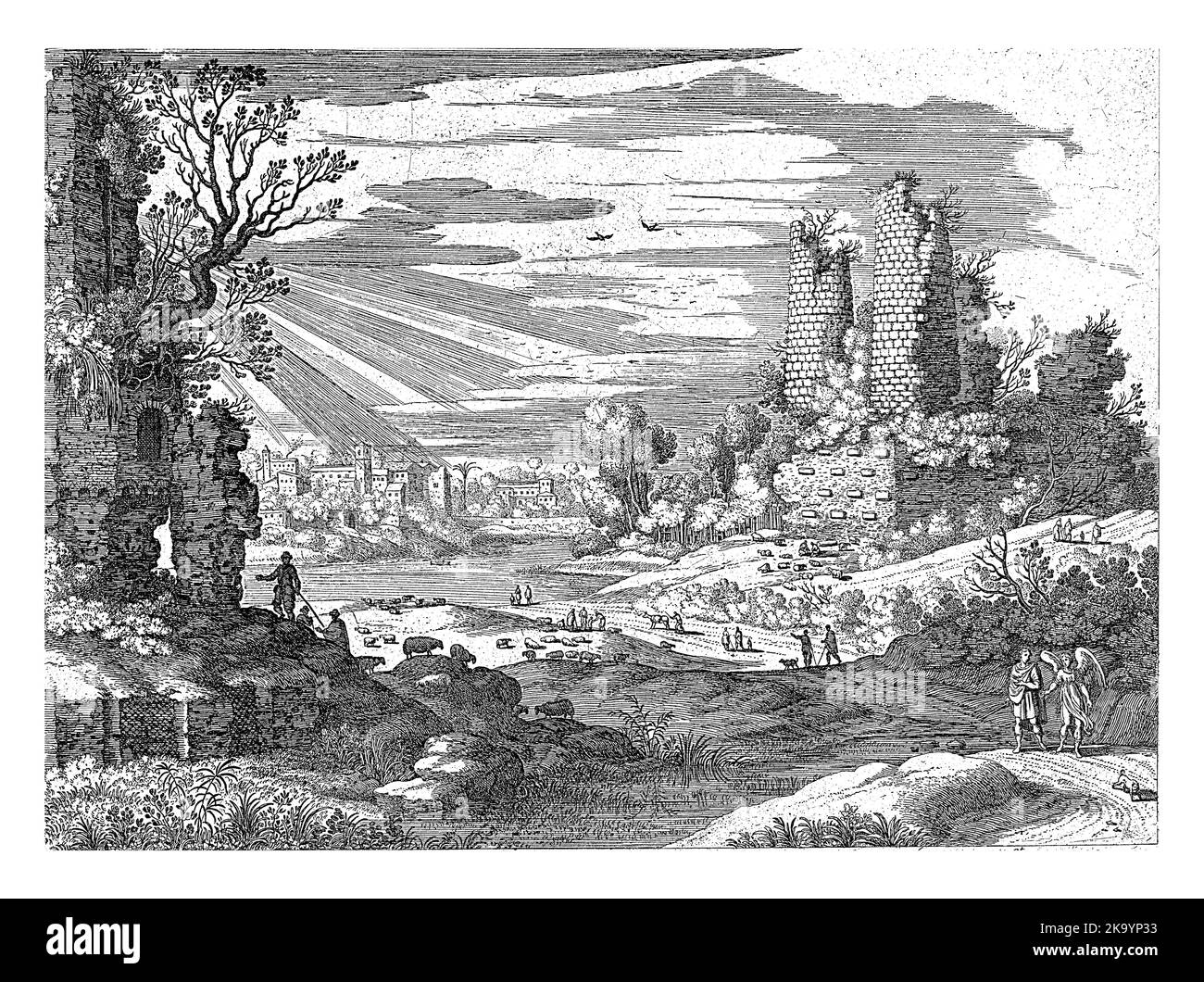 Landscape with tobias and the angel Cut Out Stock Images & Pictures Alamy