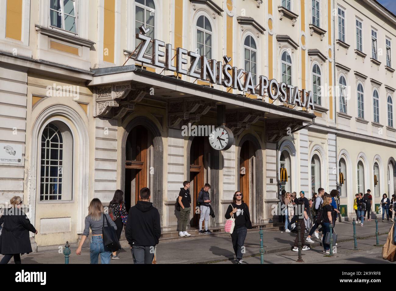 Ljubljana railway station Stock Photo
