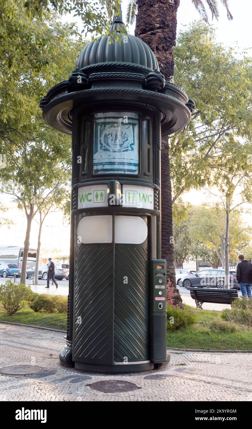 Public toilet, Lisbon, Portugal Stock Photo