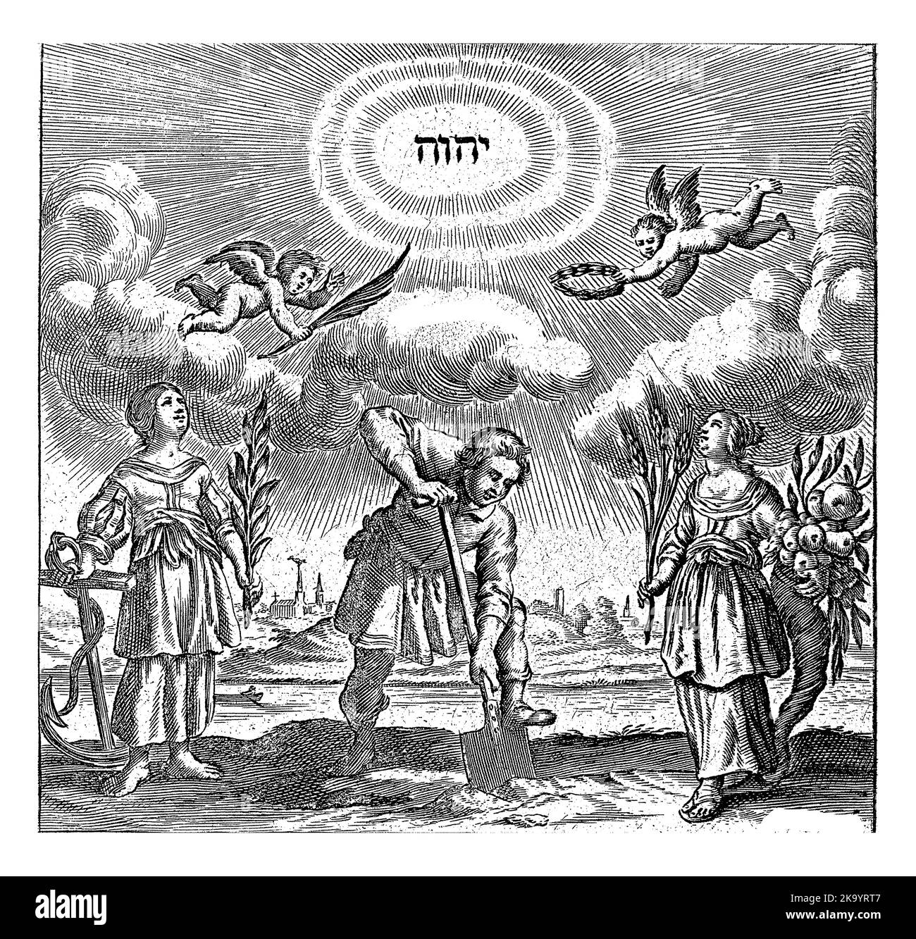 Hebrew name of god Black and White Stock Photos & Images - Alamy