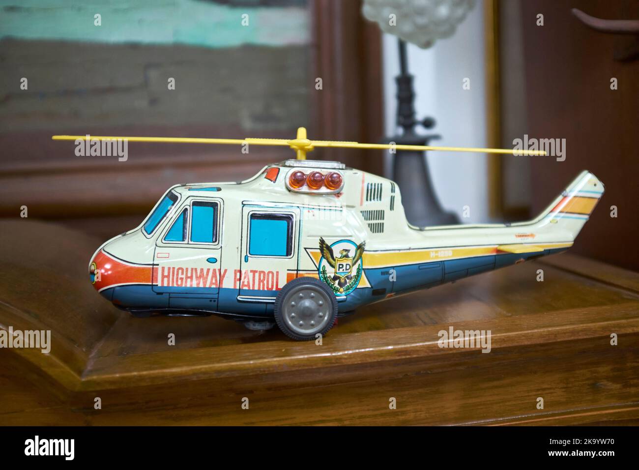 Toy Helicopter in the Million Toy Museum by Krirk Yoonpun in Ayutthaya Thailand Stock Photo