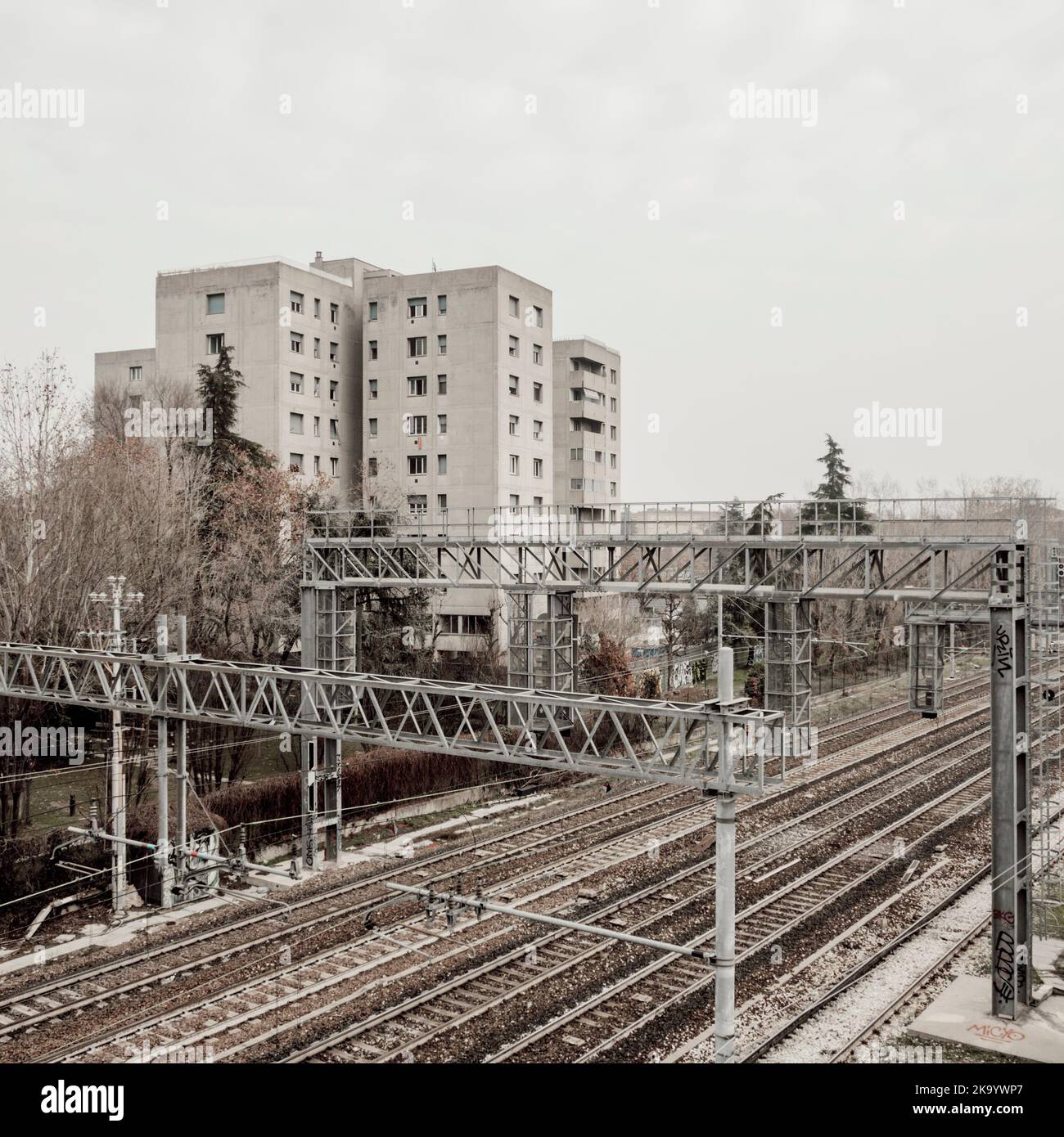 Railway station Stock Photo