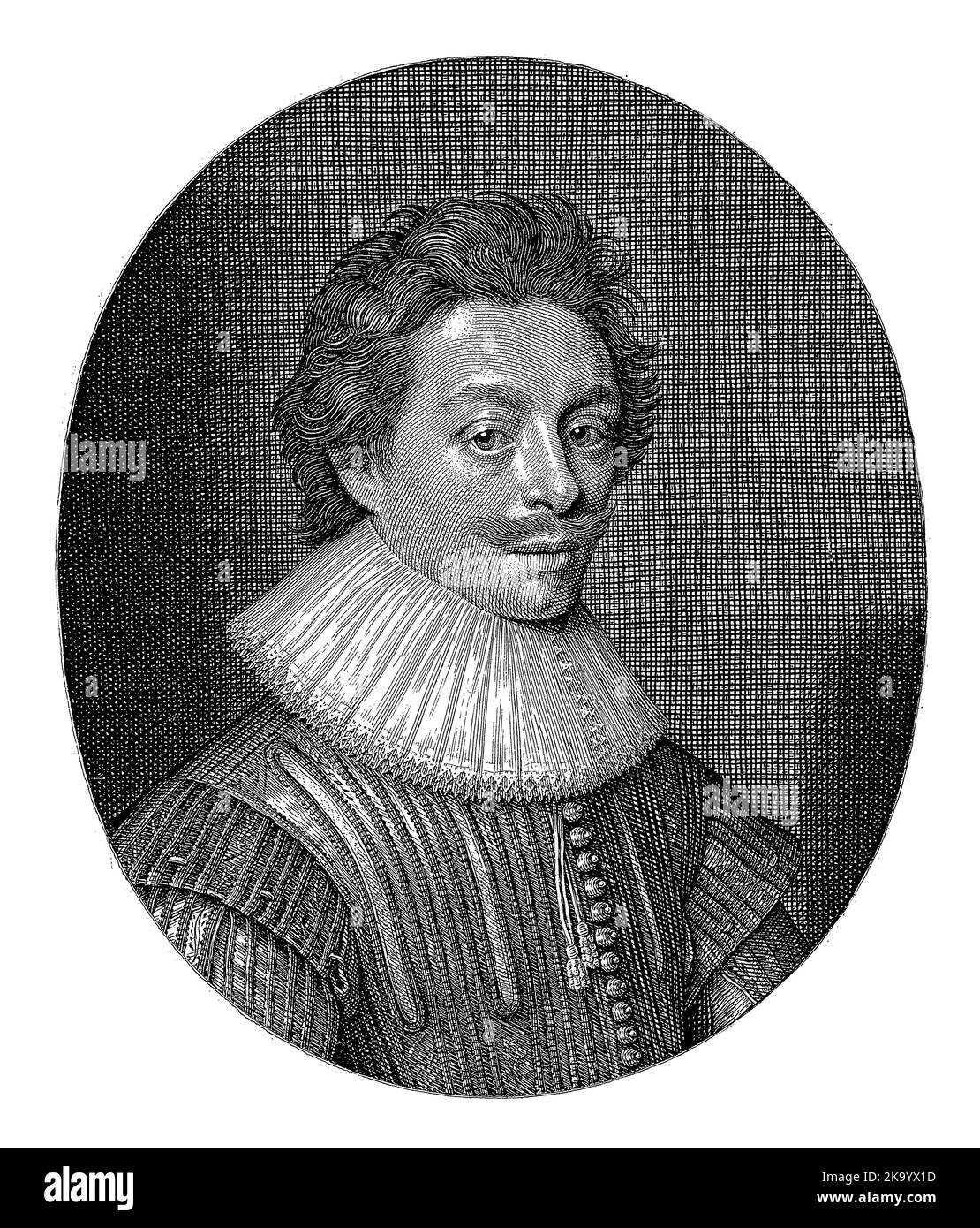 Portrait of Constantijn Huygens at the age of 27, Willem Jacobsz. Delff ...