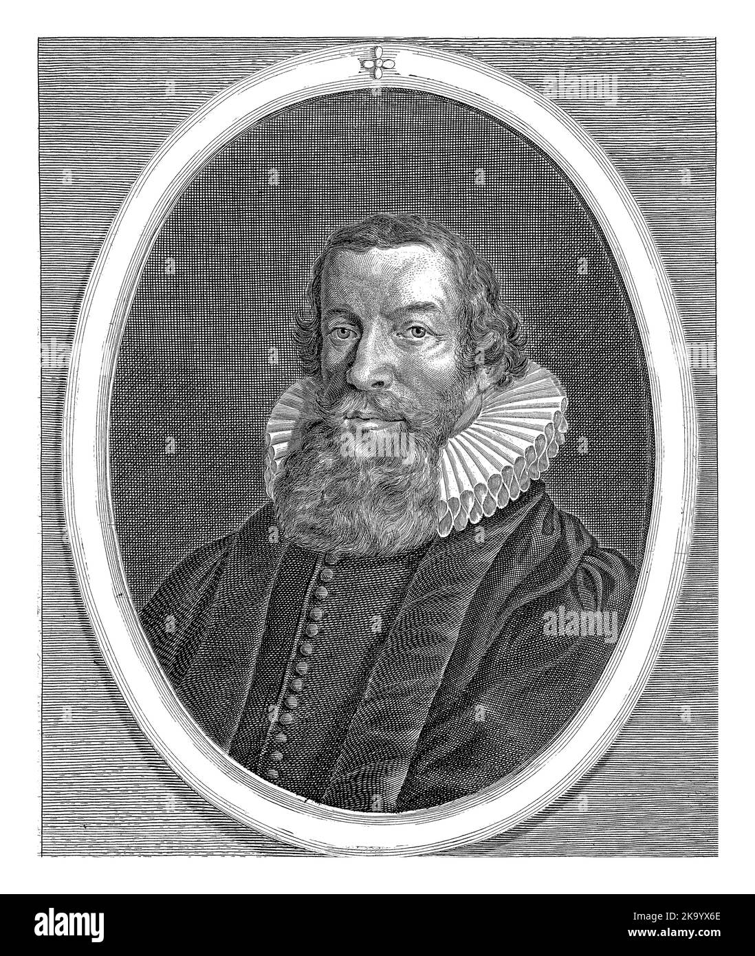 Portrait of Sigismund Philo Schelhammer. With a caption in Latin of eight lines. Stock Photo