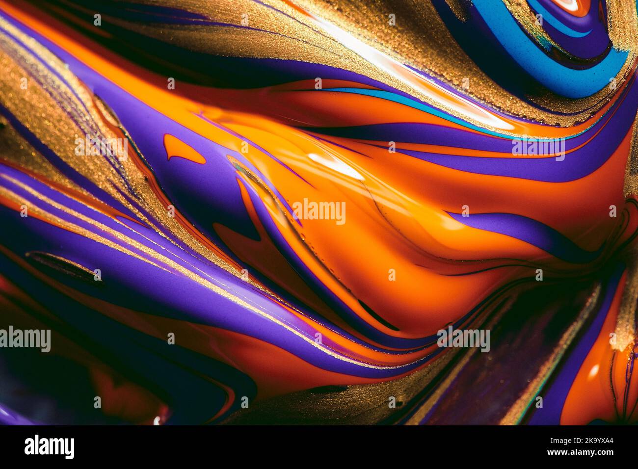 Acrylic paint abstract pour Stock Photo - Alamy