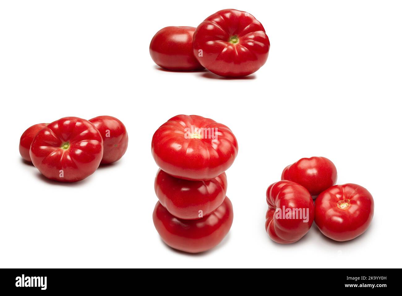 Red fresh tomato isolated on a white background Stock Photo - Alamy